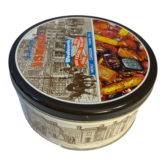 VTG Jamesons Westminster Woolworth 100 Years Canada Collectible Metal Tin - Picture 7 of 7